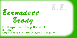 bernadett brody business card